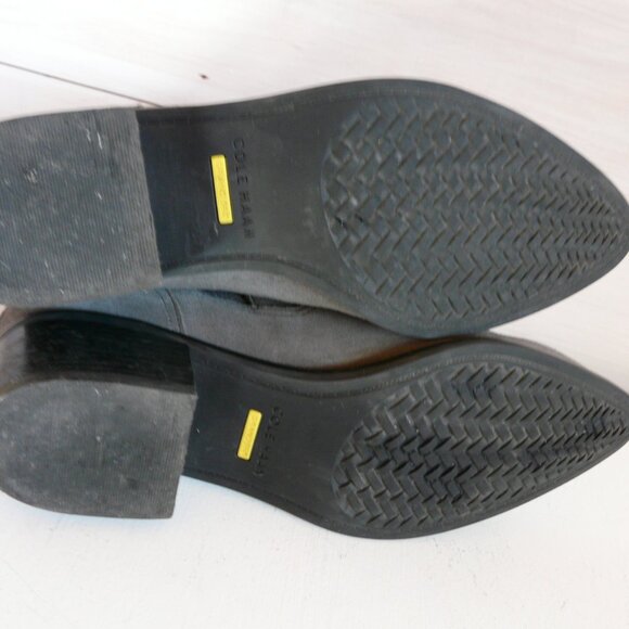 Ladies Cole Haan Grand OS Zip Boots 7 B Gray Suede Ankle Boots - Picture 12 of 13